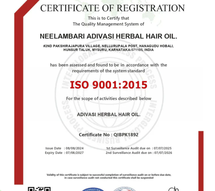Adivasi Neelambari Herbal Hair Oil